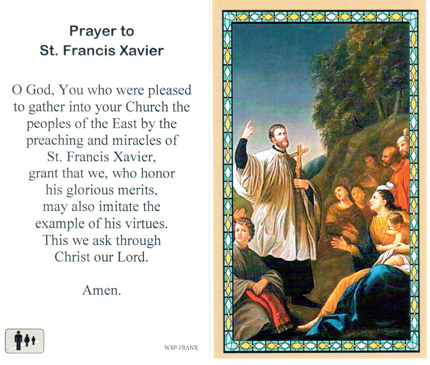 Prayer Holy Card St Francis Xavier Laminated - Wbp-franx - Francis