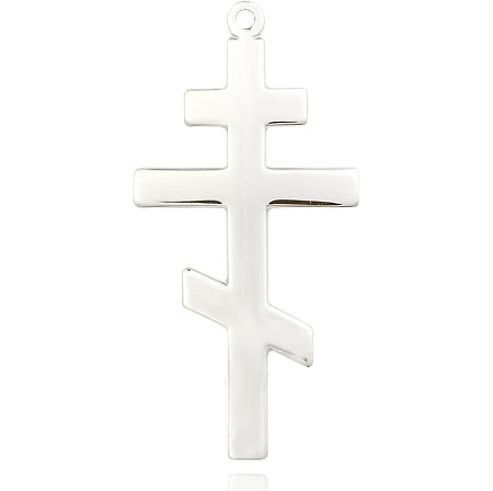 Cross Necklace St. Andrew 1 3/8 inch Sterling Silver