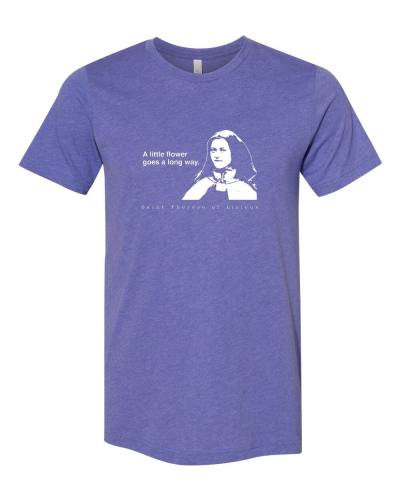 T-Shirt A Little Flower St. Therese of Lisieux Purple Size XL