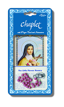 Chaplet Rosary St Therese Lisieux Beads Pink Beads