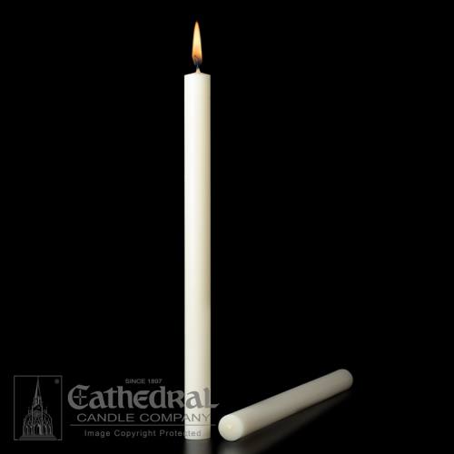 Altar Candles 51% Beeswax Short 8 Plain End 25/32" x 7-1/2"