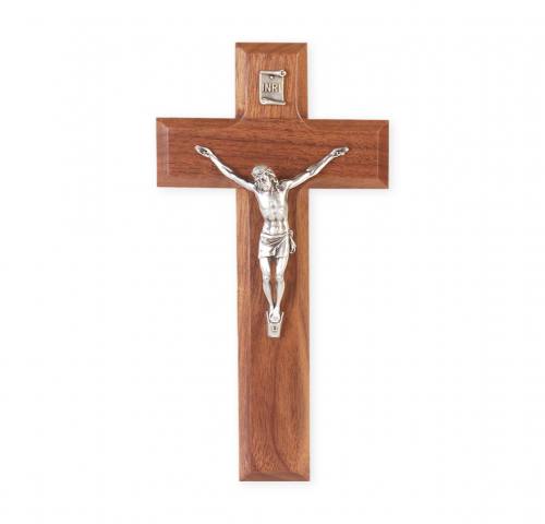 Crucifix Wall 8 inch Walnut