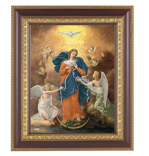 Print Mary Our Lady Undoer of Knots 8 x 10 inch Cherry Framed