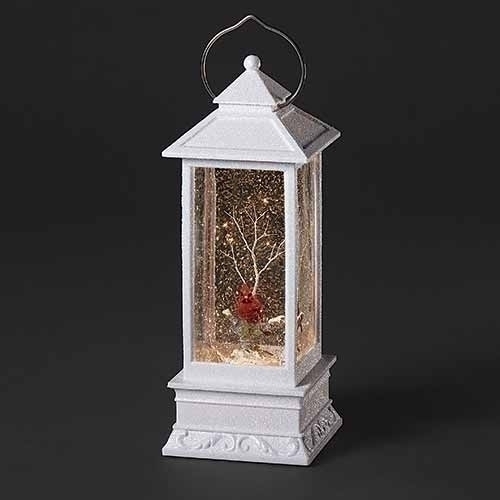 Lantern 11" Cardinal Led Swirl