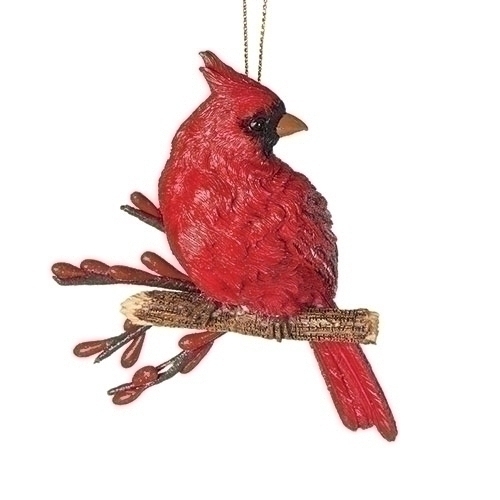 Ornament 4.5" Cardinal On Branch