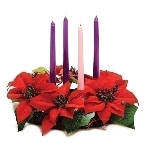 Advent Wreath 14" Poinsettia