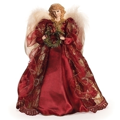 Tree Topper 14" Angel Burgundy