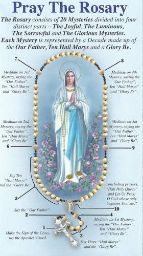 Pamphlet Pray the Rosary Quad-Fold Gloss