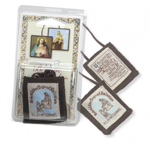 Scapular Brown Our Lady of Mt. Carmel 100% Wool