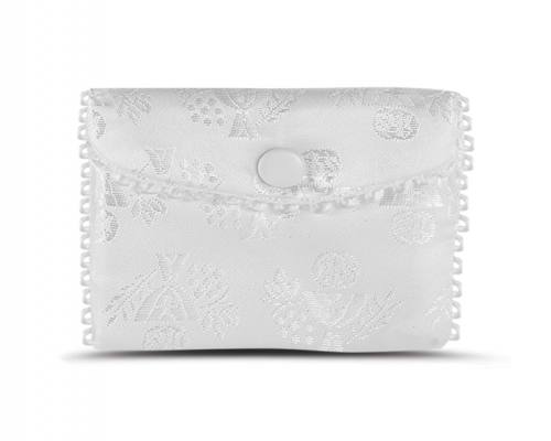 Rosary Case First Communion White Satin
