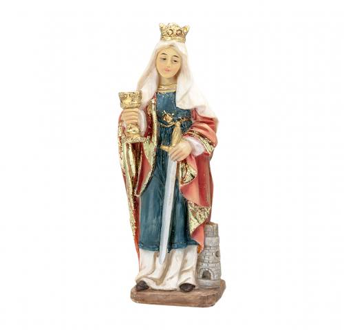 Statue St. Barbara 4 inch Resin Painted Boxed