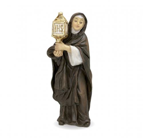 Statue St. Clare 4 inch Resin Painted Boxed