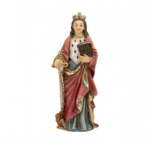 Statue St. Dymphna 4 inch Resin Painted Boxed