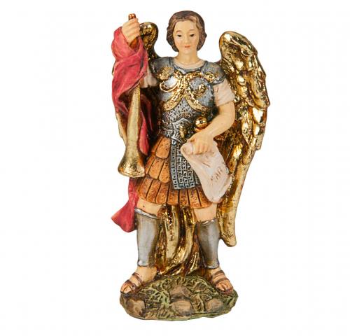 Statue St. Gabriel 4 inch Resin Painted Boxed