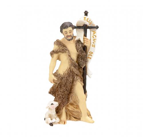 Statue St. John the Baptist 4 inch Resin Painted Boxed
