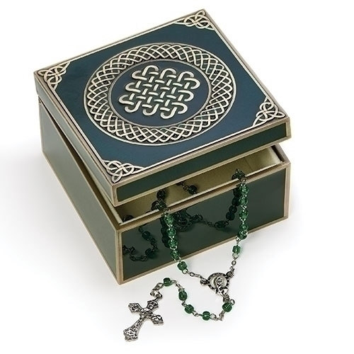 Rosary Box 2.25" Green