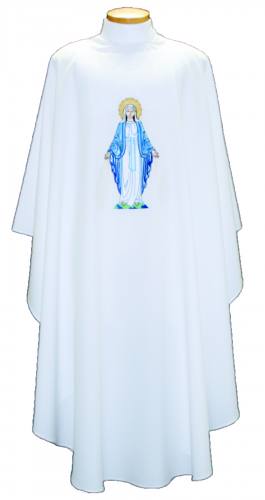 Chasuble Poly Linen Weave Mary Our Lady of Grace