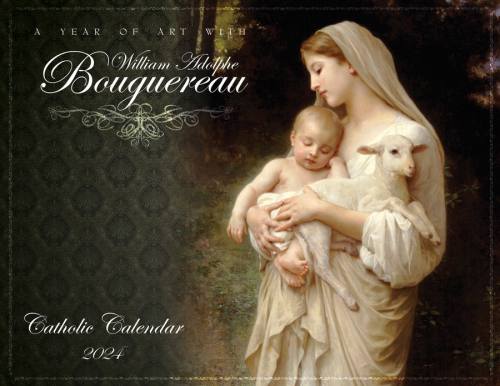 Catholic Liturgical Wall Calendar 2024: William Bouguereau