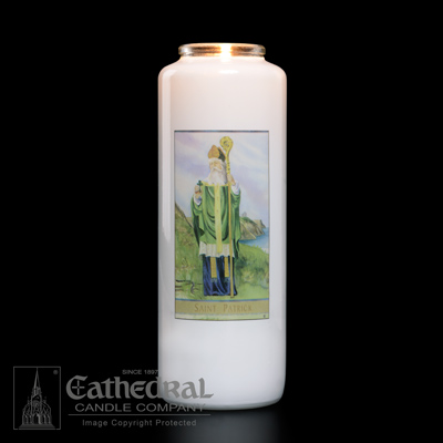 St. Patrick 6 Day Glass Bottle Candle