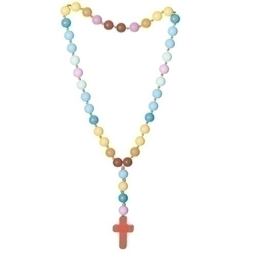 Teething Rosary Mommy and Me Necklace Rainbow Silicone