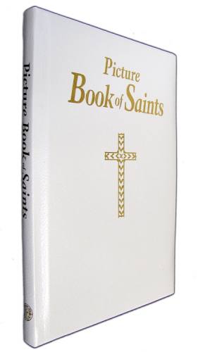 Picture Book of Saints Padded Leather White