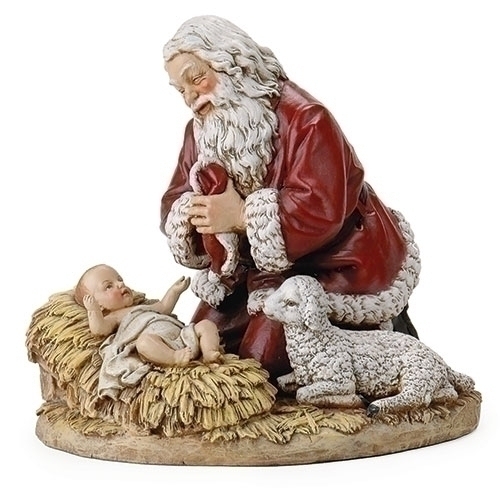 Statue 8.75" Kneeling Santa