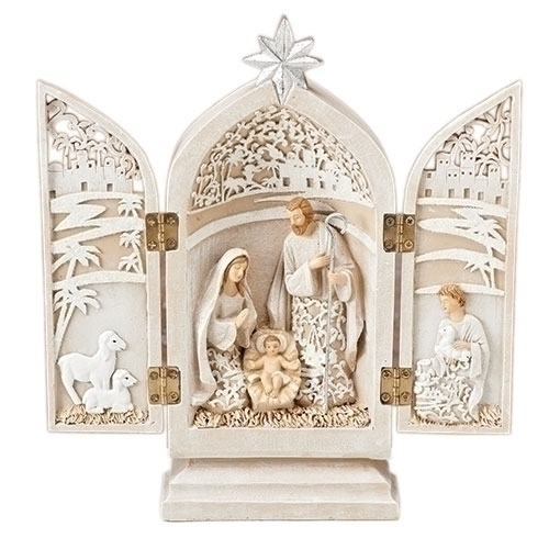 Triptych Holy Family 8 Inches