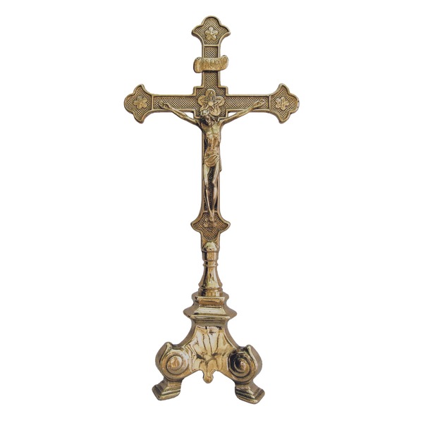 Altar Crucifix 13 in Brass