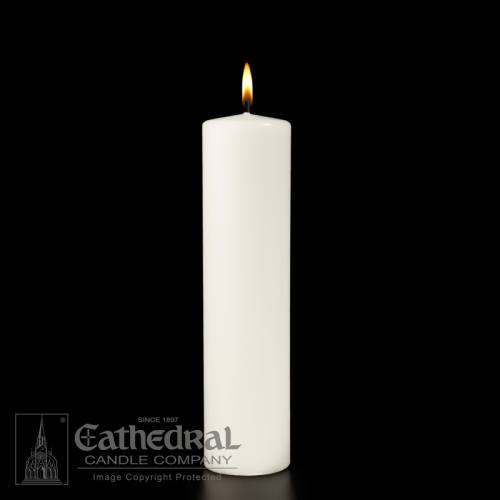 Candle White Plain Pillar Advent Wedding 3" x 12"