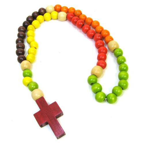 Rosary Child Multicolored Wood Bead Small