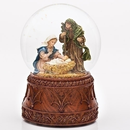 Glitter Dome 6.75" Holy Family Musical