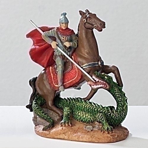 Statue St. George 3.5 inch Resin Painted Boxed