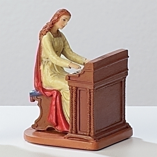 Statue St. Cecilia 3.5 inch Resin Painted Boxed