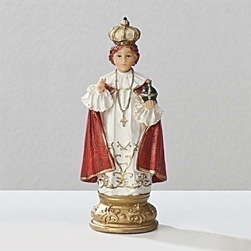 Statue Jesus Infant Child Prague 3.5 inch Resin Painted Boxed