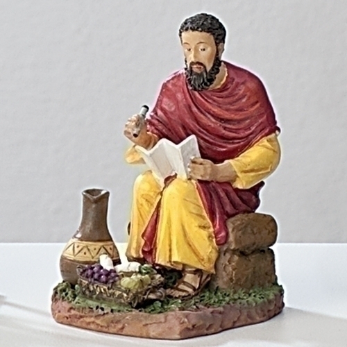 Statue St. Matthew Evangelist 3.5 inch Resin Painted Boxed