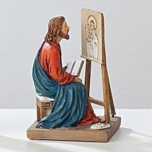 Statue St. Luke Evangelist 3.5 inch Resin Painted Boxed