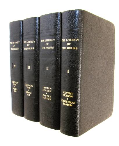 Liturgy of the Hours 4 Volume Set Regular Print Leather Black