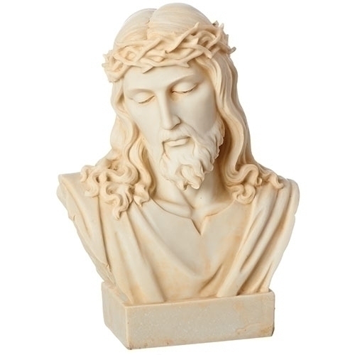 Statue 8.25" Ivory Jesus Bust