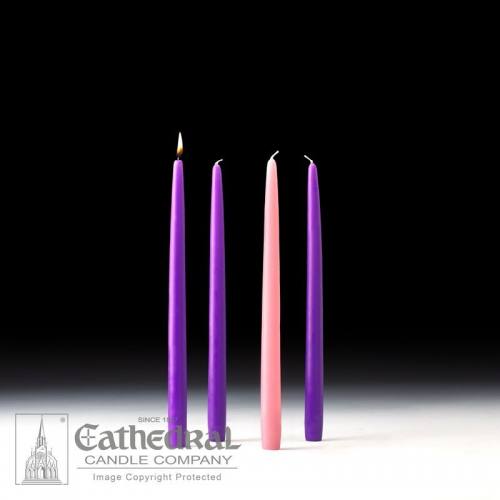 Advent Wreath Candles 4 Piece Set 12 Inches