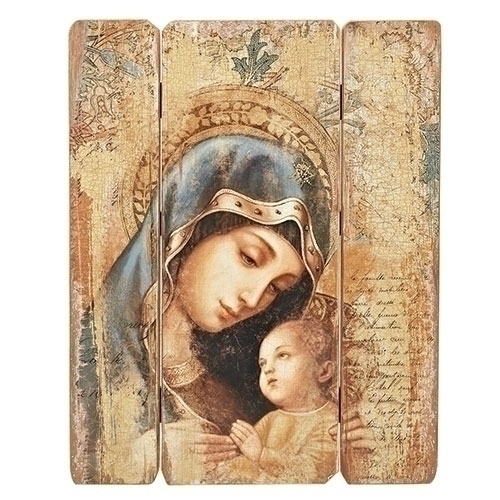 Wood Pallet 26" Madonna & Child