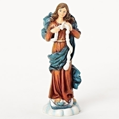 Statue Mary Undoer Knots 3.5 inch Resin Painted Boxed