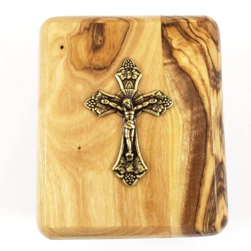 Rosary Box Olive Wood Crucifix