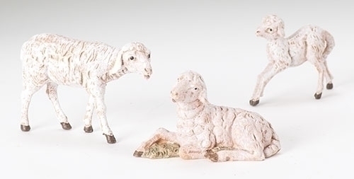Fontanini 5" Scale Nativity Sheep Family 3 Pieces