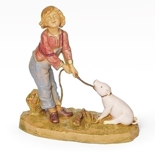 Fontanini 5" Scale Zeke Boy with Pig