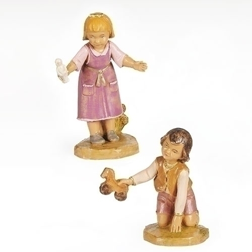 Fontanini 5" Scale Cai & Ella Children 2Pc