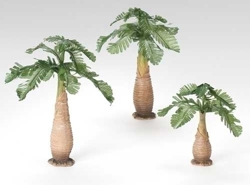 Fontanini 5" Scale Village Palm Trees 3 Piece Set