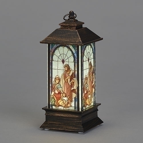 Ornament 5" Lantern Led Holy Family