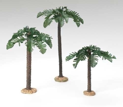 Fontanini 5" Scale 3Pc St Palm Trees