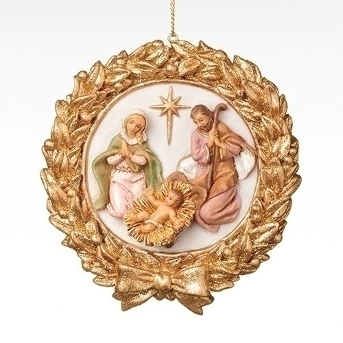 Fontanini Ornament Holy Family Wreath
