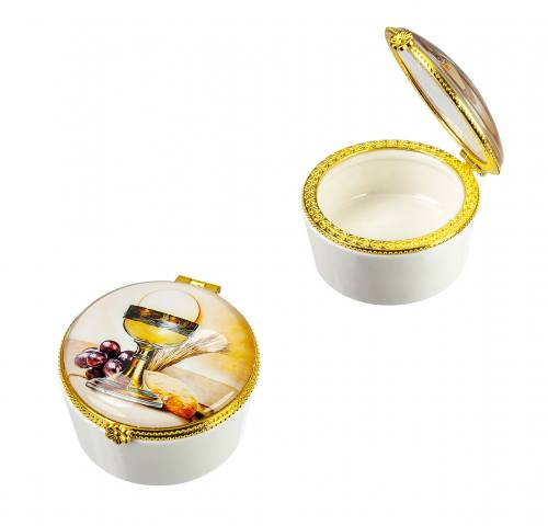 Rosary Box First Communion Chalice Porcelain